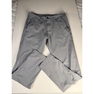 Lululemon Pant Men 32x30 100% Polyester Light Gray Check Comments